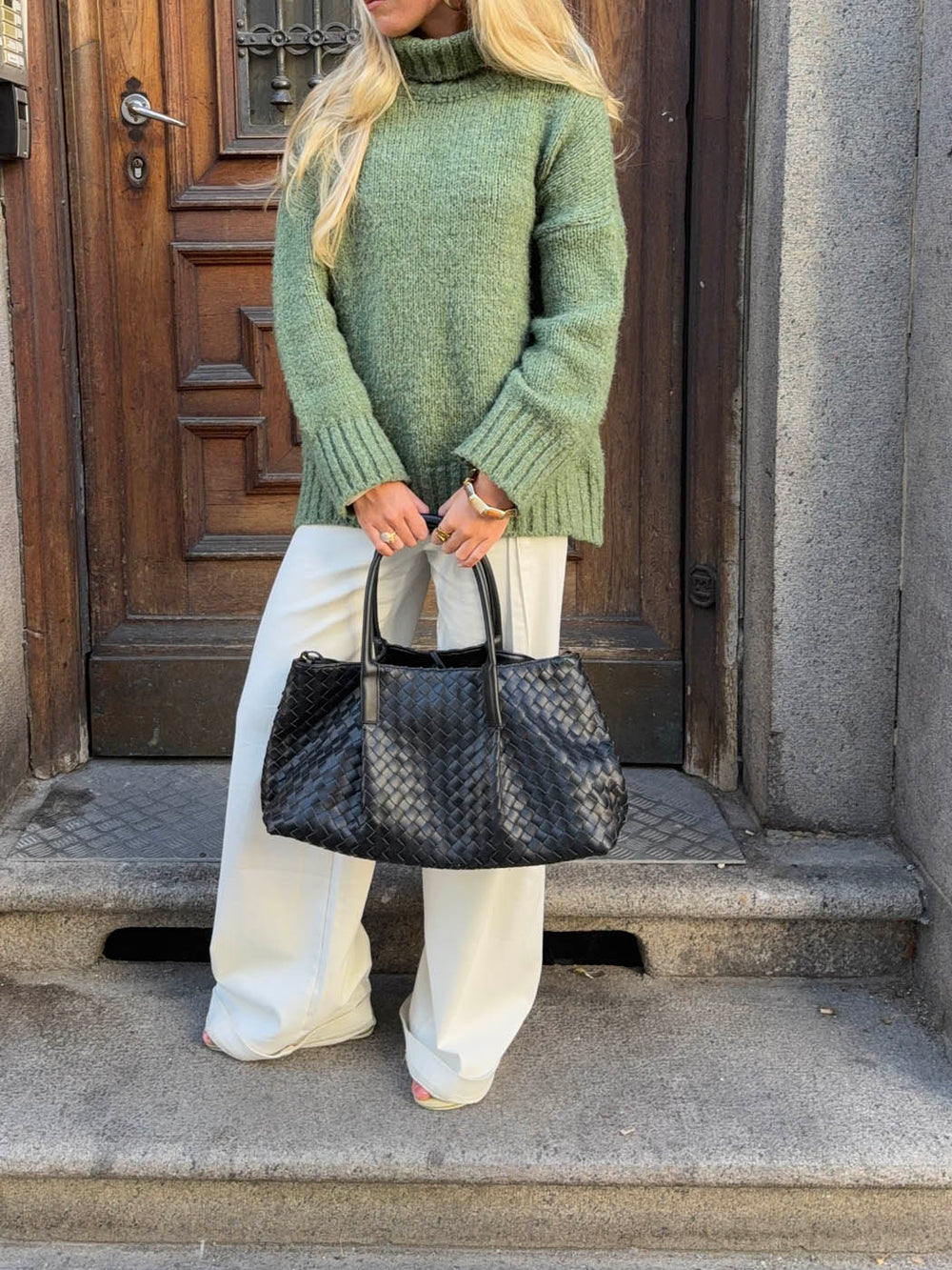 Milu woven handbag - Black