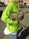 Gamil bag with pockets - Brown/green