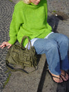 Gamil bag with pockets - Brown/green