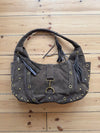 Valentina shoulder bag with nits - Beige/Brown