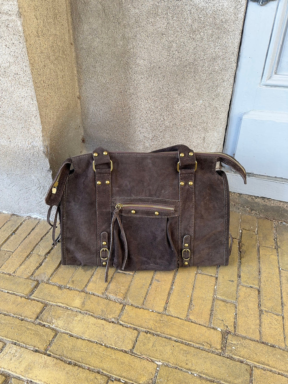 Manhattan suede bag - Brown