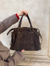 Manhattan suede bag - Brown