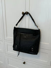 Mumbai woven shoulder bag - Black