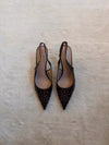 Ydun slingback heels with details - Dark brown