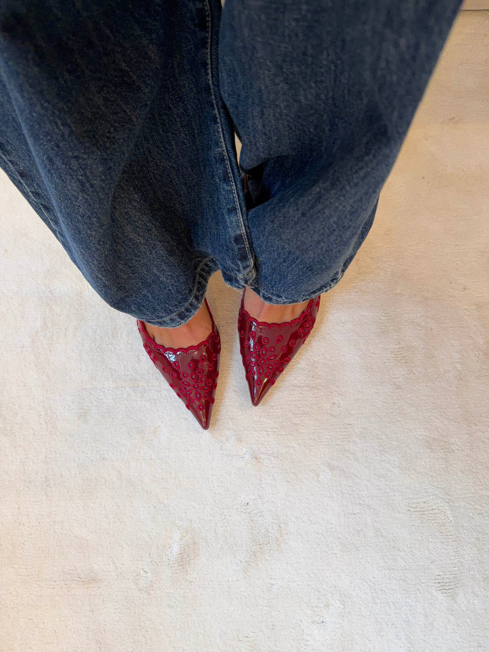 Ydun slingback heels with details - Red