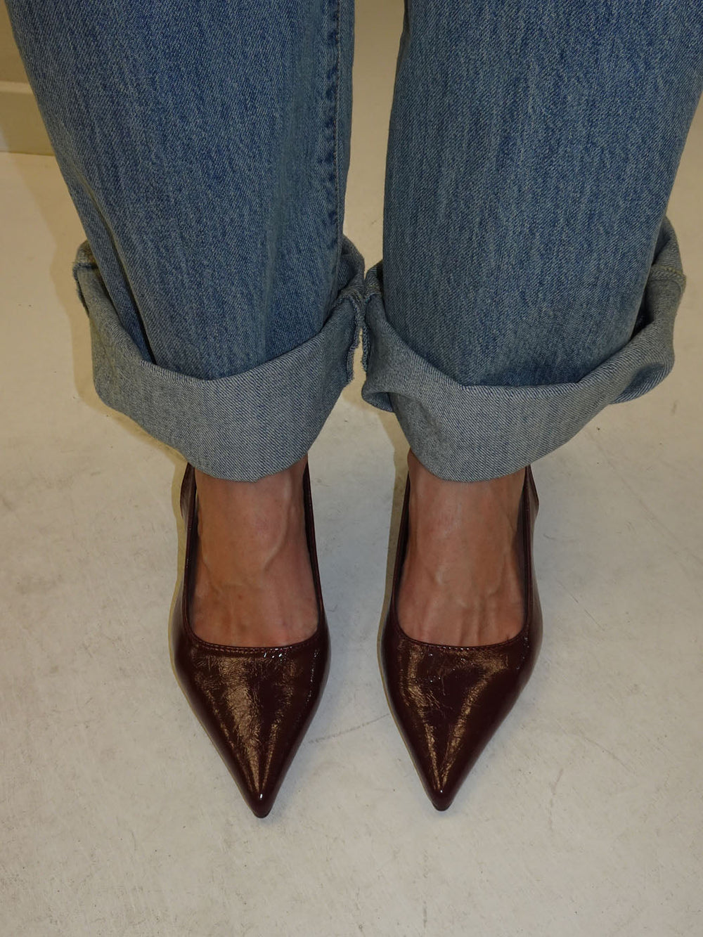 Donnatella slingback heels - Dark red
