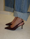 Donnatella slingback heels - Dark red