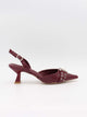 Nida slingback heels with buckle - Burgundy