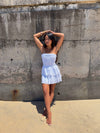 Lissy smock dress - White embroidery