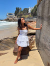 Lissy smock dress - White embroidery