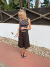 Cathrine smock polka dotted top - Brown/Blue