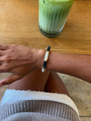 Sola bracelet with stripes – Black/White