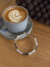 Sola bracelet with stripes – Black/White