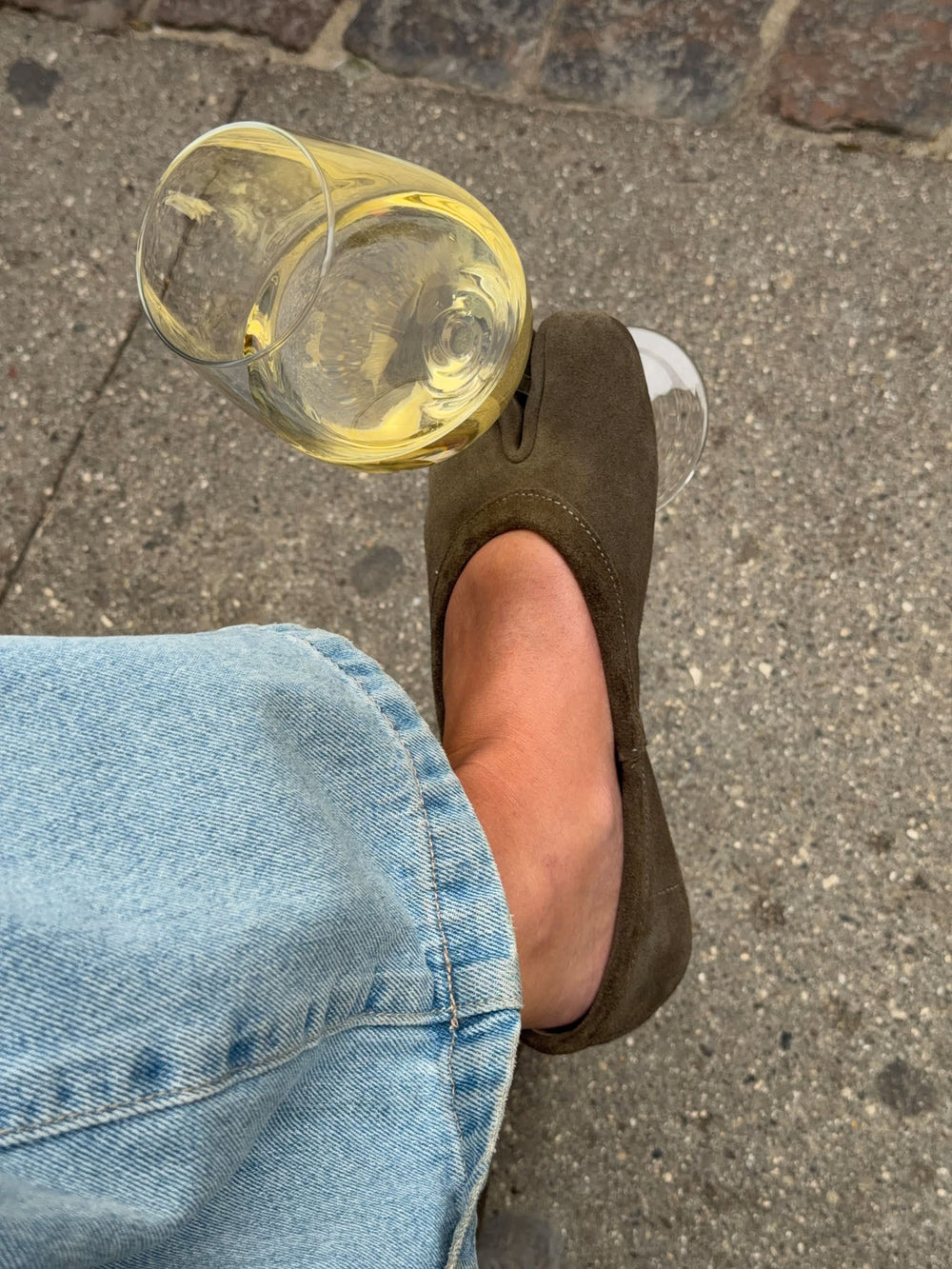 Tonia split toe ballerina - Khaki