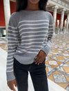 Matilde W knit - grey and white