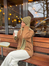 Haze beanie with stripes - Green/brown