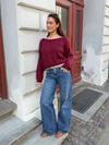 Tendra knit with edge details - Red/white