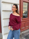 Tendra knit with edge details - Red/white