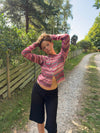 Bernie knit with buttons and stripes - Pink
