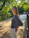 Almy knitted sweater with stripes - Blue