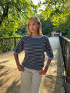 Almy knitted sweater with stripes - Blue