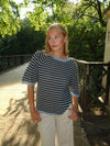 Almy knitted sweater with stripes - Blue
