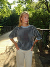 Almy knitted sweater with stripes - Blue
