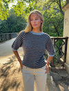 Almy knitted sweater with stripes - Blue