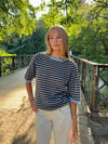 Almy knitted sweater with stripes - Blue
