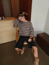 Sissal knit with stripes - Brown