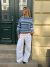 Louna striped knit - White/navy