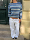 Tippy striped knit - White/navy