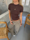 Sylvia knitted t-shirt - Brown