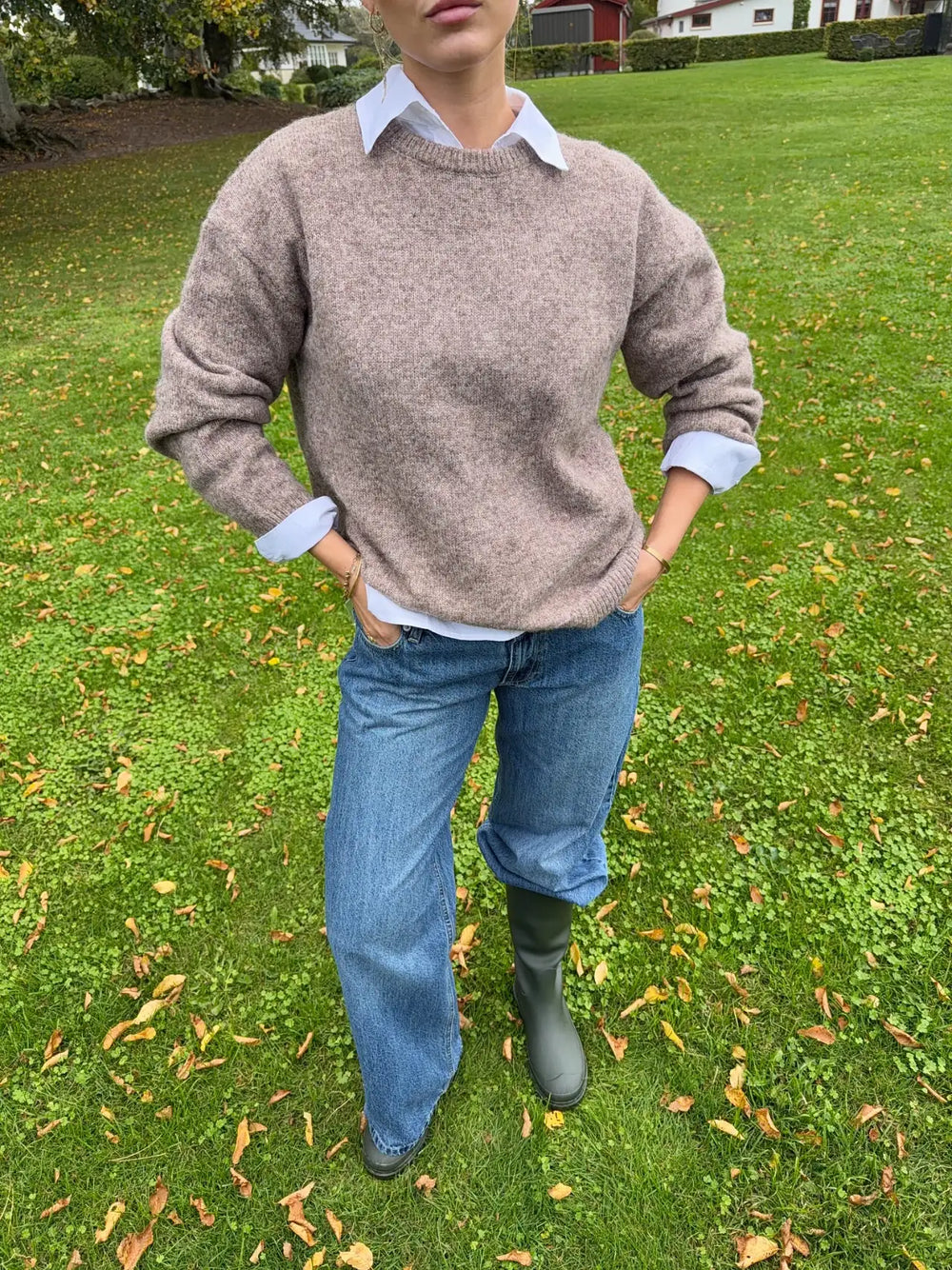 Orla knit blouse - Taupe