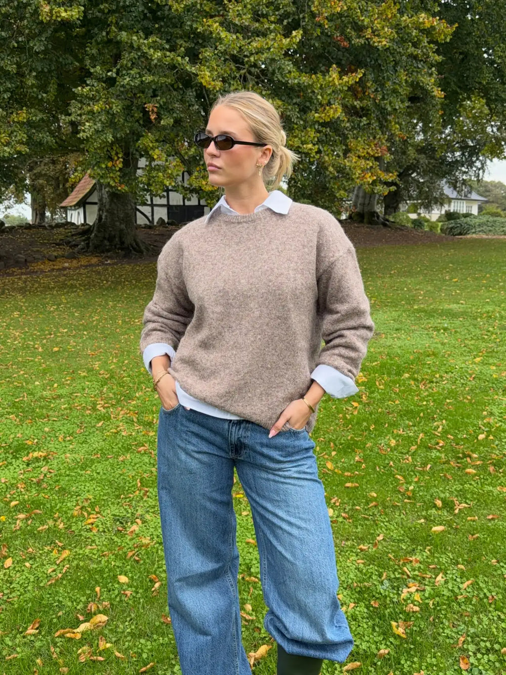 Orla knit blouse - Taupe