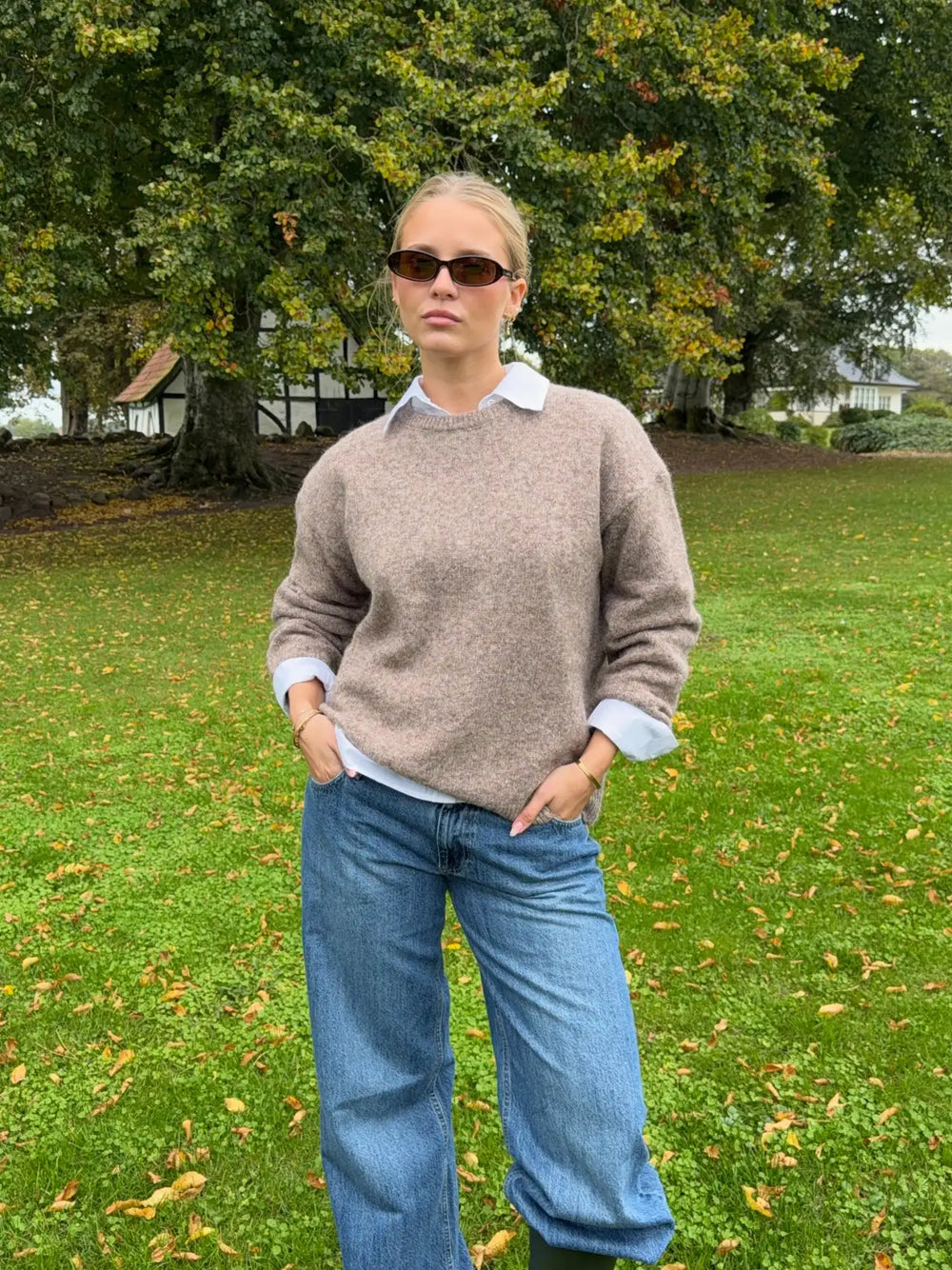 Orla knit blouse - Taupe
