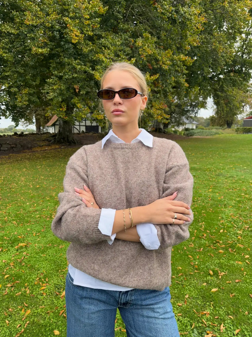 Orla knit blouse - Taupe