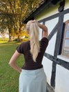 Serena knitted t-shirt - Brown