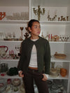 Vincent knitted cardigan - Dark green