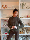 Vincent knitted cardigan - Dark green
