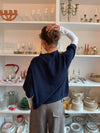 Arabella knitted t-shirt - Navy