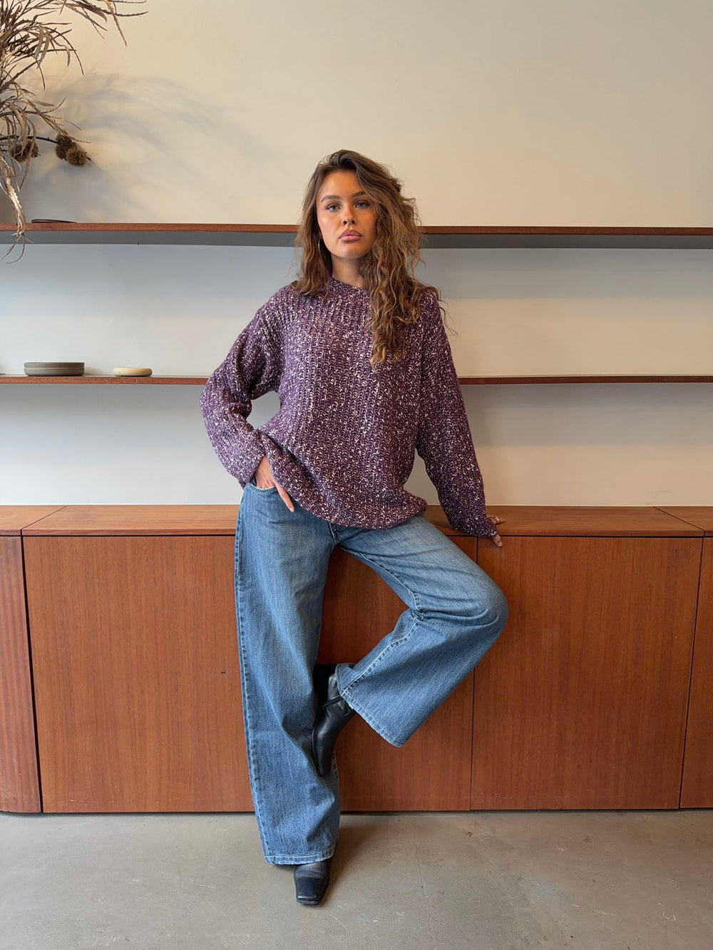Lunuda knit sweater – Purple