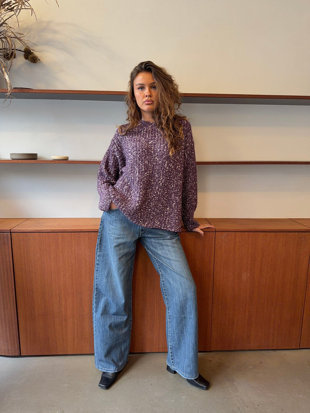 Lunuda knit sweater – Purple