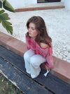Pastana knitted sweater – Pink/red