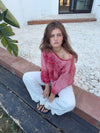 Pastana knitted sweater – Pink/red