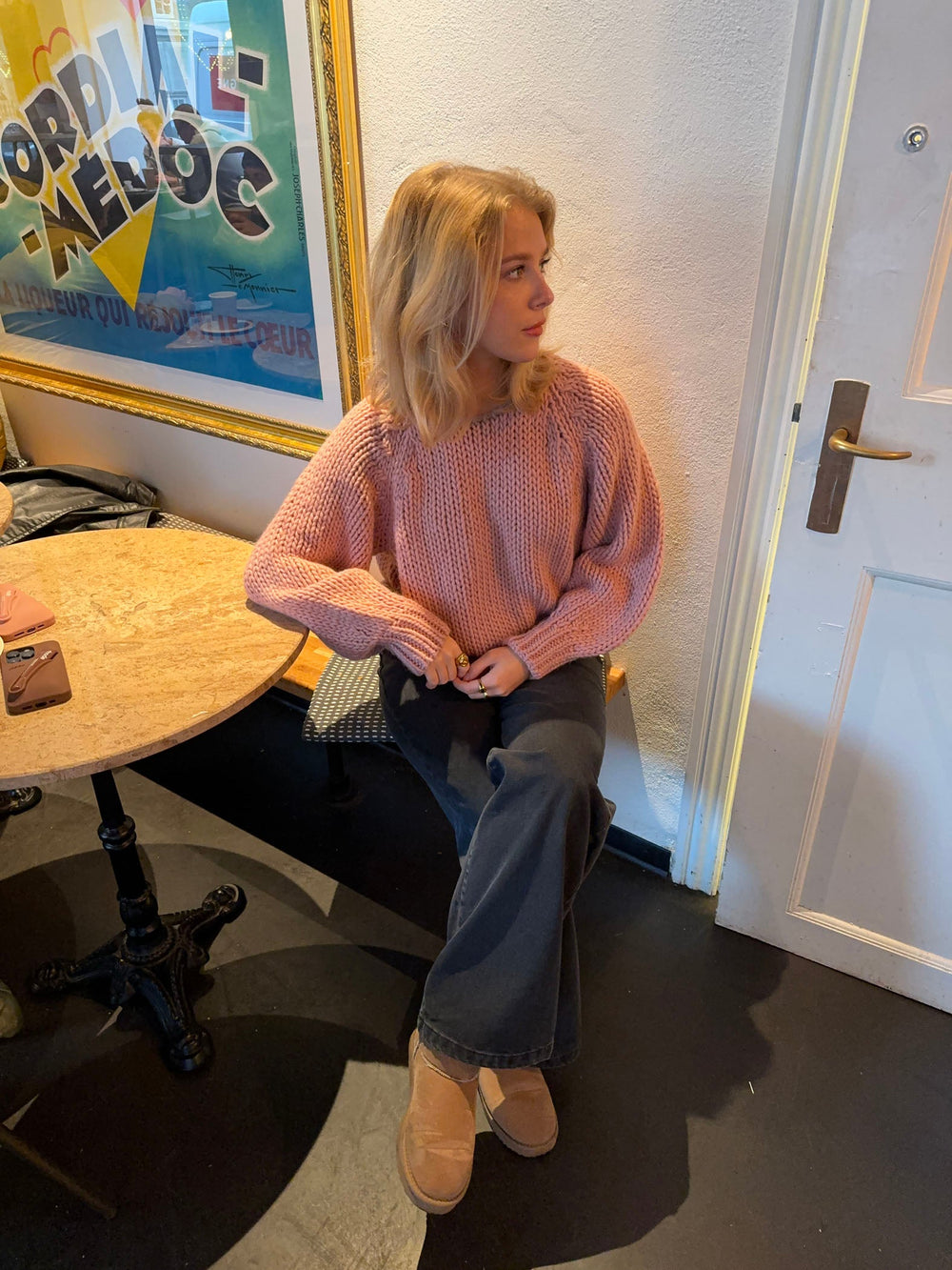 Lilou knit - Pink/grey