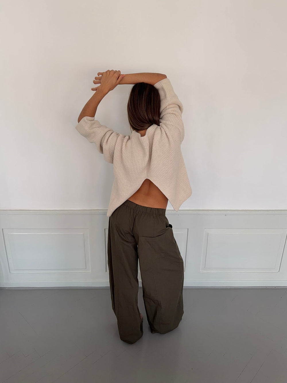 Cholana knit with open back - Beige