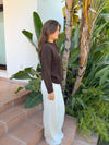 Evelisse knit with buttons - Brown