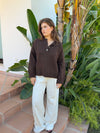Evelisse knit with buttons - Brown