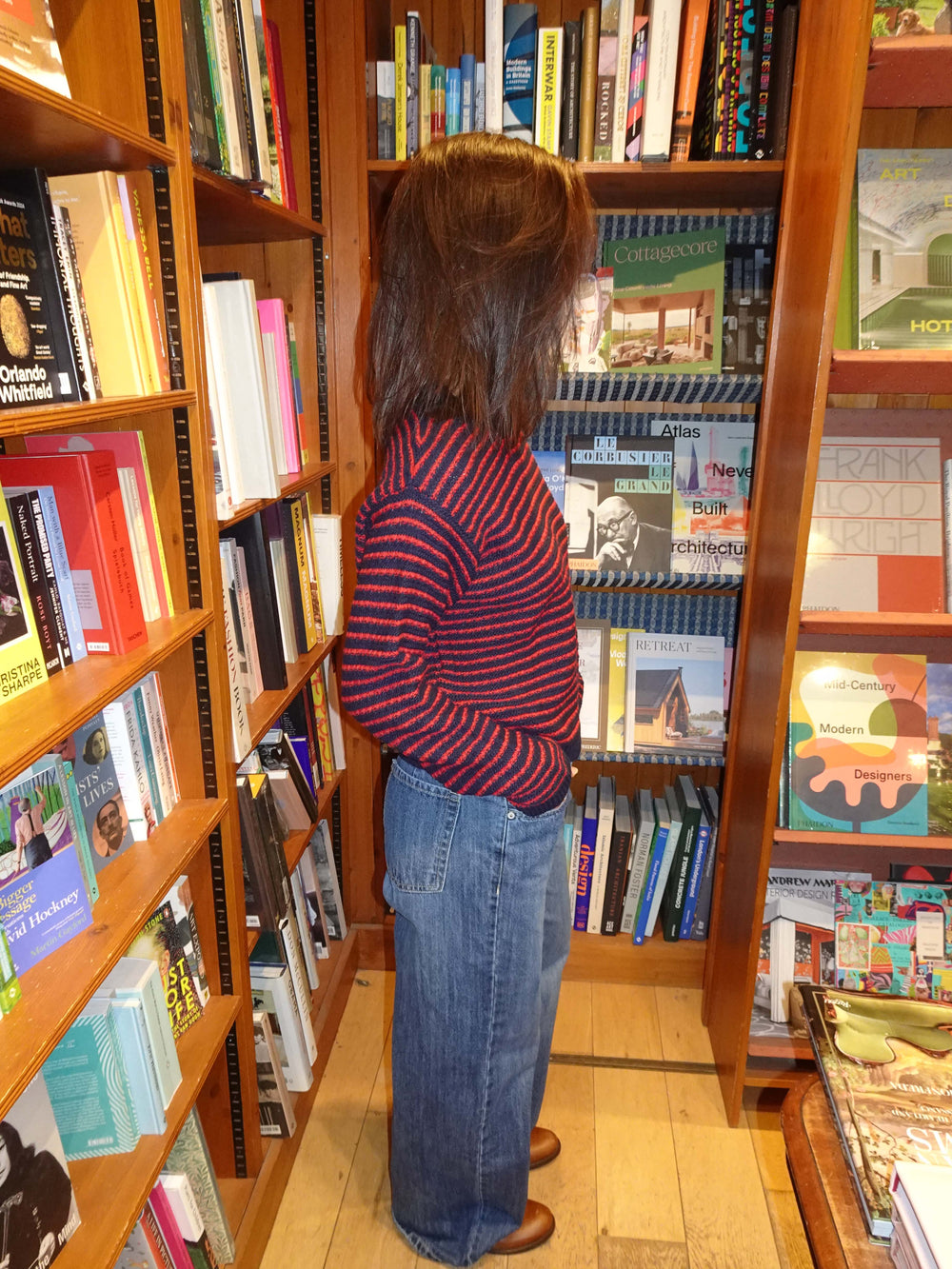 Dalina striped knit - Navy/red